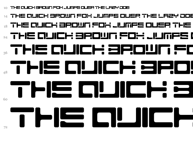 Teio font waterfall
